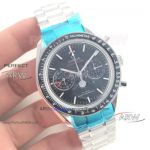 Perfect Replica Omega Speedmaster Black Dial Stainless Steel Automatic Watch